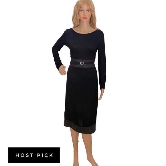 FENDI Bodycon Dress. Black. Removable Belt. Sz 40 or US 4 - Picture 9 of 10